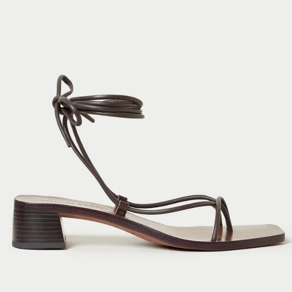 NWT LOEFFLER RANDALL - Coby Heels - Chocolate Brown - Puffy Tube Heeled Sandal
